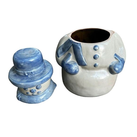 Beaumont Brothers Pottery Vintage Snowman Cookie Jar 1996 - Picture 3 of 4